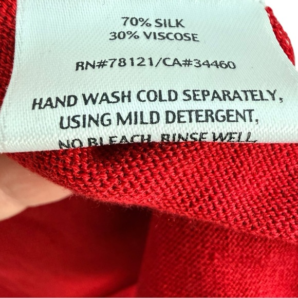 Eileen Fisher Vibrant Red Cardigan - Picture 3 of 6